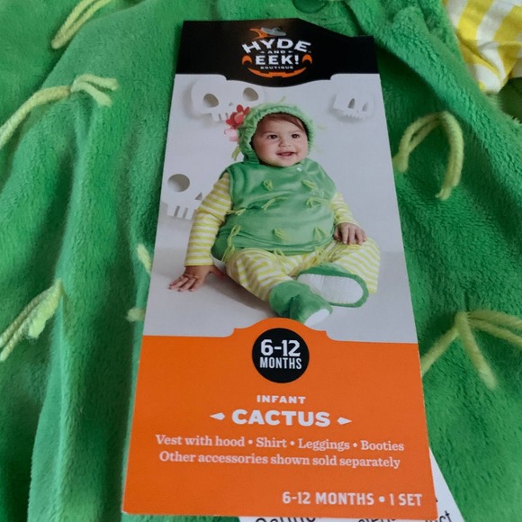 Hyde and Eek Baby Infant Plush Green Cactus Succulent Halloween Costume 6-12 Mth - Picture 5 of 13